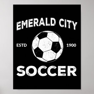 Póster Traje de fútbol de la ciudad esmeralda del mago de