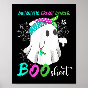 Póster Traje de Halloween de cáncer de mama es hoja de Bo