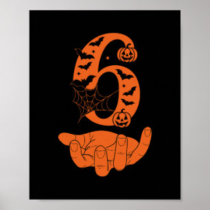 Póster Traje de Halloween Número 6 Coincidente 67 Meme Ho