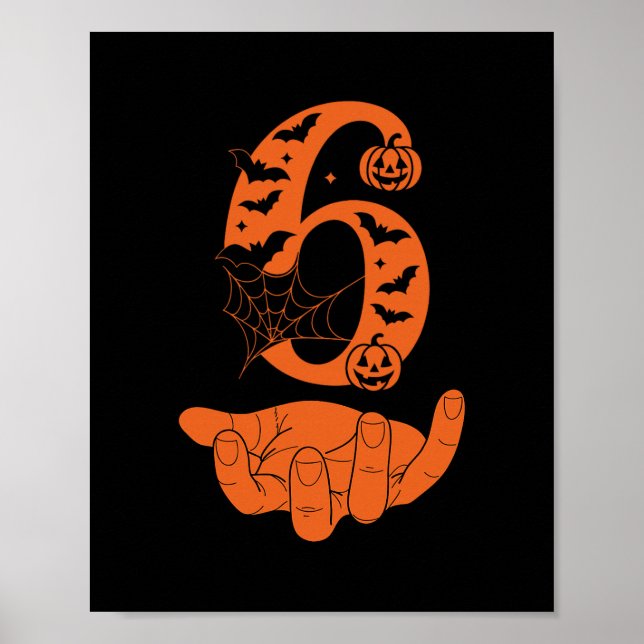 Póster Traje de Halloween Número 6 Coincidente 67 Meme Ho (Frente)