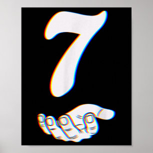 Póster Traje de Halloween Número 7 Coincidente 67 Meme Ho