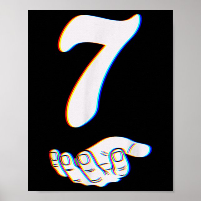 Póster Traje de Halloween Número 7 Coincidente 67 Meme Ho (Frente)