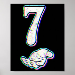 Póster Traje de Halloween Número 7 Coincidente 67 Meme Ho