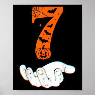 Póster Traje de Halloween Número 7 Coincidente 67 Meme Ho
