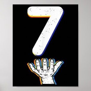 Póster Traje de Halloween Número 7 Coincidente 67 Meme Ho