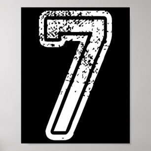 Póster Traje de Halloween Número 7 Coincidente 67 Meme Ho
