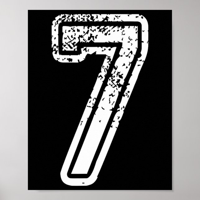 Póster Traje de Halloween Número 7 Coincidente 67 Meme Ho (Frente)