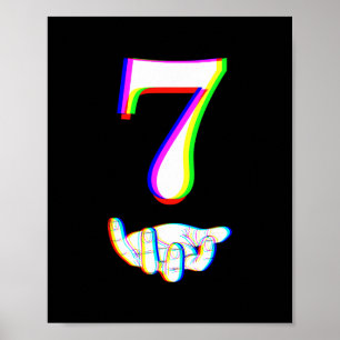 Póster Traje de Halloween Número 7 Coincidente 67 Meme Ho