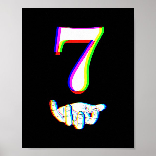 Póster Traje de Halloween Número 7 Coincidente 67 Meme Ho (Frente)