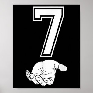 Póster Traje de Halloween Número 7 Coincidente 67 Meme Ho