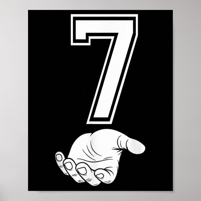 Póster Traje de Halloween Número 7 Coincidente 67 Meme Ho (Frente)