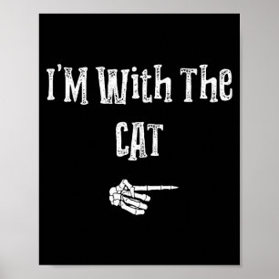 Póster Traje de Halloween Soy Con Gato Parejas Divertidas