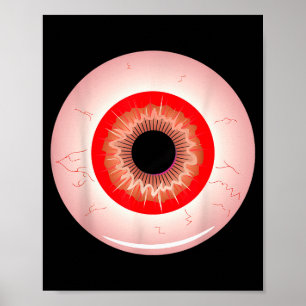 Póster Traje de Halloween vago y divertido de ojo de bola