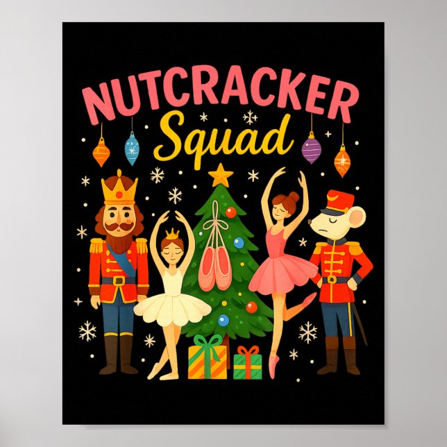Póster Traje de Navidad del escuadrón de ballet Nutcracke (Frente)