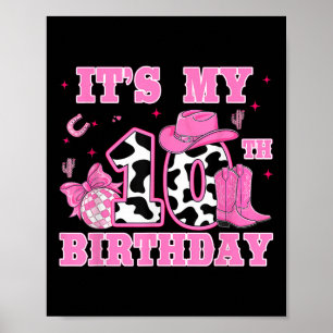 Póster Traje de niña para cumpleaños número 10 Rodeo Occi