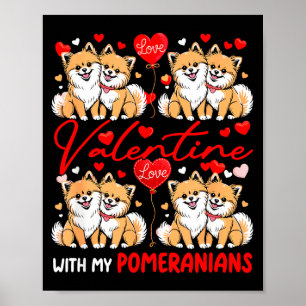 Póster Traje De Pareja De Perros Con Mis Pomeranians En S