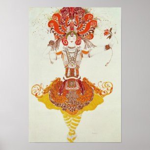 Póster Traje del ballet para "el Firebird", por