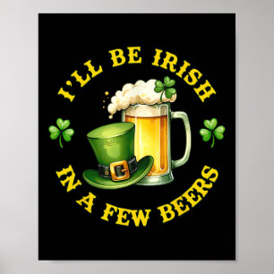 Póster Traje del día de San Patricio Irlandés en unas cer