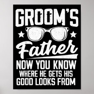 Póster Traje del padre del novio Papá boda despedida de s