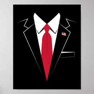 Póster Traje del presidente Trump EE. UU. Fácil disfraz d