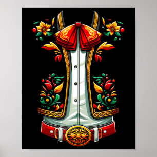 Póster Traje Mexicano Para Mariachi Charro De Cinco De Ma