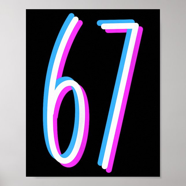 Póster Traje Número 67 Meme 6 7 Seis Siete  (Frente)