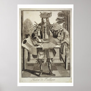 Póster Traje para un sastre, pub. por Gerard Valck (1651/