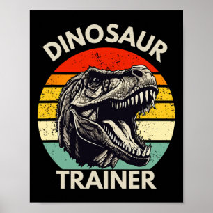 Póster Traje Retro De Halloween Para Entrenador De Dinosa