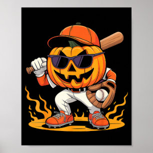 Póster Trajes de Halloween de béisbol espeluznantes para