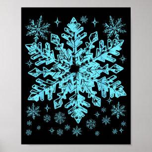 Póster Trajes de Navidad Xmas Hombres Copo de Nieve Azul