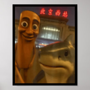 Póster Tralalero tralala & tung tung sahur italiano