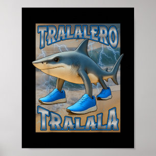 Póster Tralalero Tralala Italiano Brainrot Meme Cumpleaño