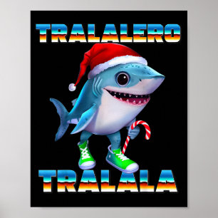 Póster Tralalero Tralala Memes Italianos de Brainrot Navi