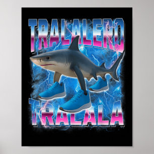 Póster Tralalero-tralala Rotundo italiano Hombres diverti