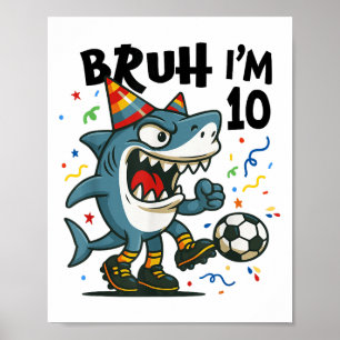 Póster Tralero Tralala Italia Brainrot Fútbol 10.º Bir