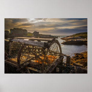 Póster Trampa de langosta en Peggy's Cove, Nueva Escocia,