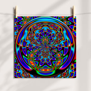Póster Trampa de Venus Abstracto Digital