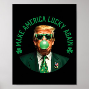 Póster Trampa del trébol del día de San Patricio para hom