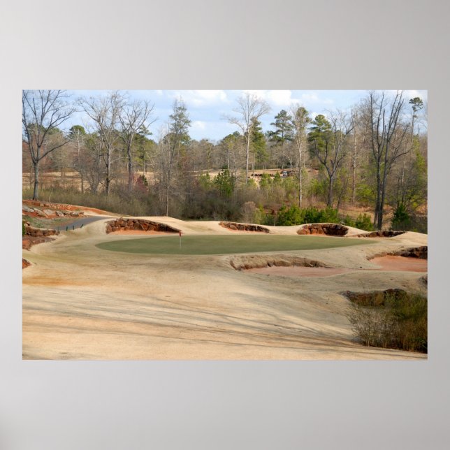 Póster Trampas de arena de campo de golf (Frente)