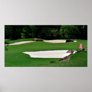Póster Trampas de arena para el campo de golf