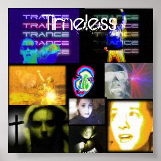 Póster trance, luces, baile, trippy