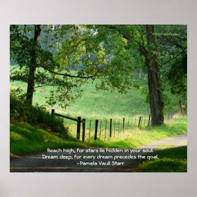 Póster Tranquil Path Landscape+Quote (Frente)
