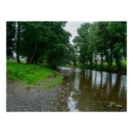 Póster Tranquilas orillas del río Elwy en St. Asaph