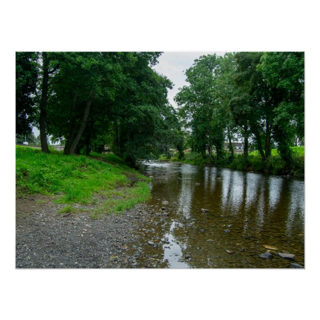 Póster Tranquilas orillas del río Elwy en St. Asaph (Anverso)