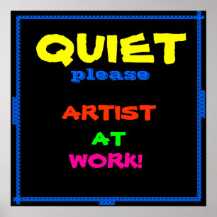 Póster TRANQUILIDAD, ARTISTA EN el poster del TRABAJO