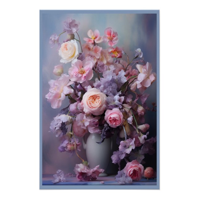 Póster Tranquilidad Bouquet, hermosas flores, (Anverso)