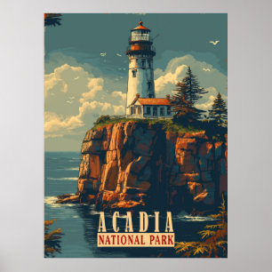 Póster Tranquilidad costera: Parque Nacional Acadia