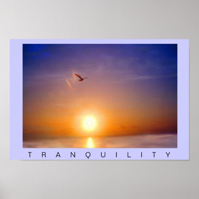 Póster Tranquilidad de Atardecer Oceánico (Frente)