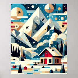 Póster Tranquilidad de invierno