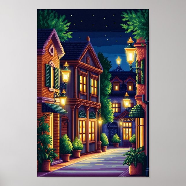 Póster Tranquilidad de Pixel: Susurra la noche en la ciud (Frente)